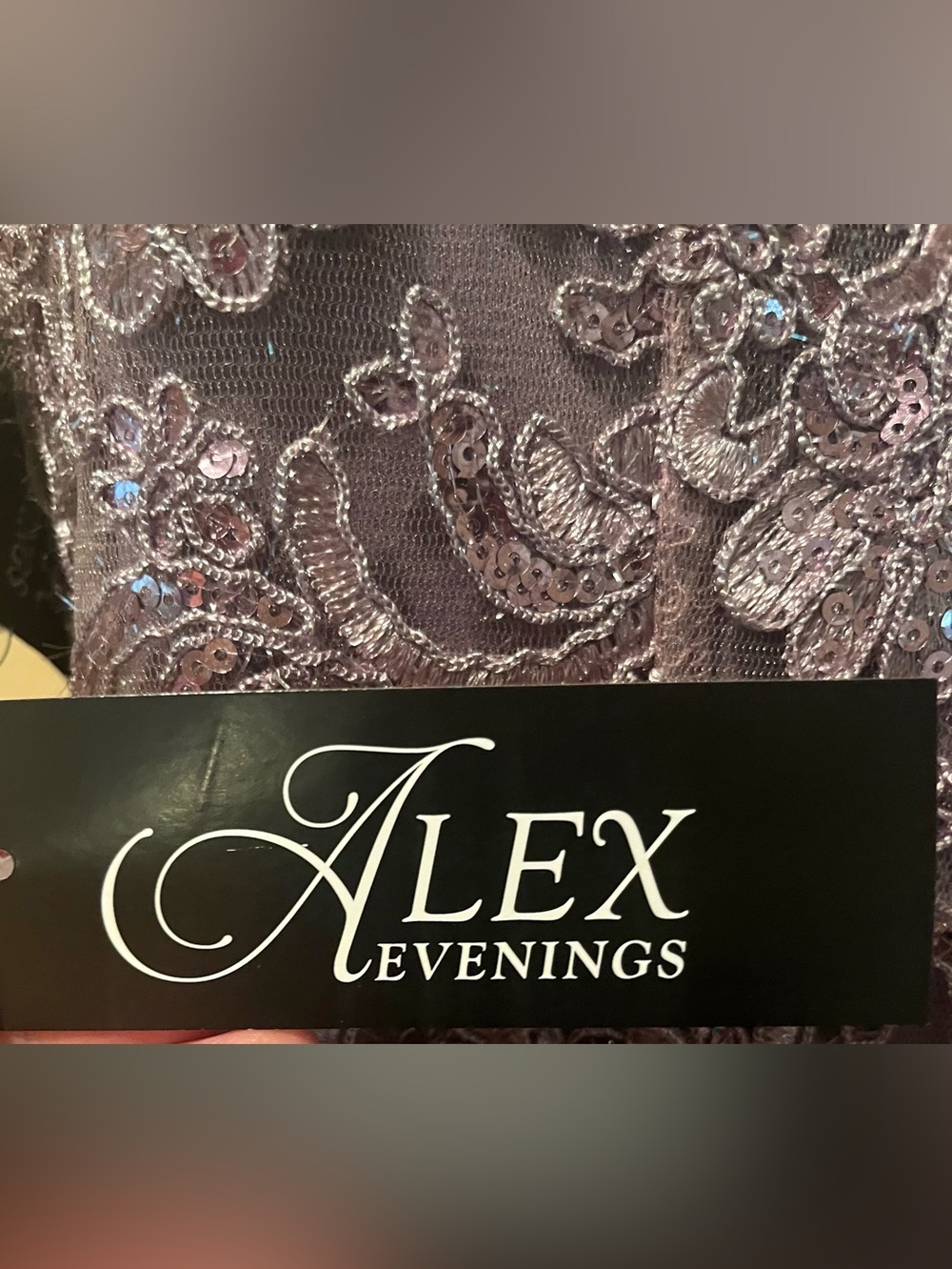 NWT Alex Evenings Women's Long Sleeveless Mother of the Bride Dress with Shawl - Picture 6 of 10